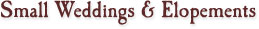 Weddings and Elopements